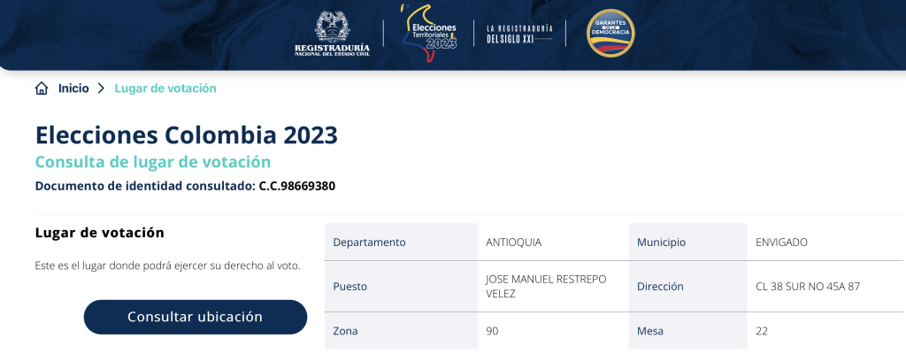 Puesto de votación Néstor Restrepo Bonnett