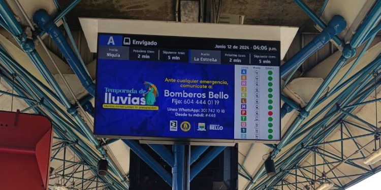 Campaña de prevención de desastres de Bello en el Metro