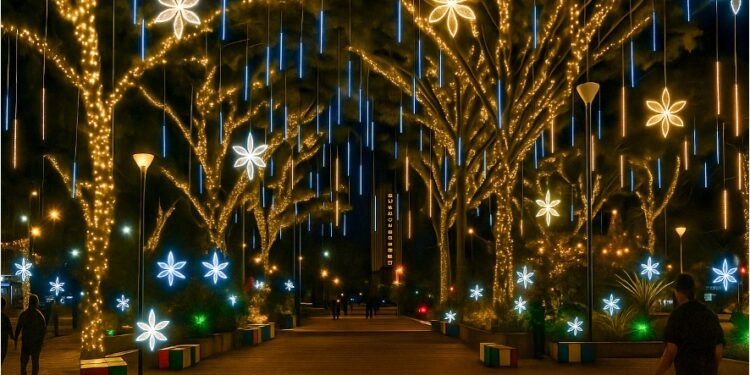 Encendido navideño en Bello.